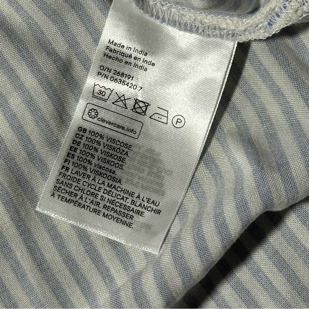 H&M Blue and White Striped Blouse - Picture 3 of 10